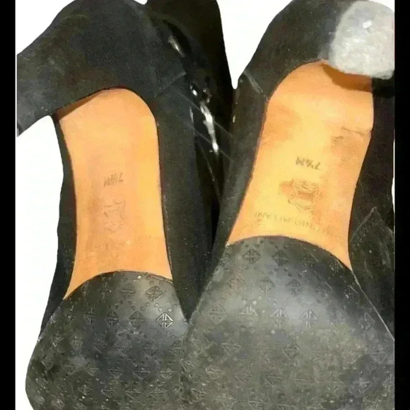 Suede heeled boots 7 1/2 - Picture 3 of 5